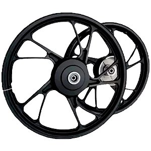 Aro Liga Leve BHD Biz 100/110/110I/125 KS Freio A Tambor Mod Pé Galinha Preto