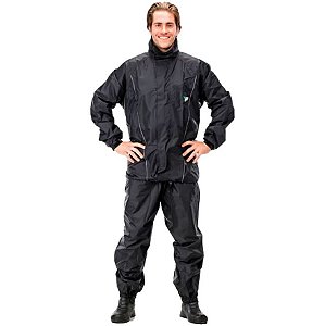 Capa De Chuva Masculino Pantaneiro De Nylon Com Forro Preto G