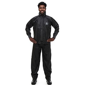 Capa De Chuva Pantaneiro PVC Com Gola Econômico Preto GG