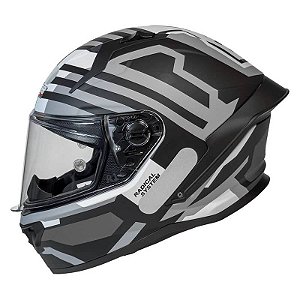 CAPACETE GP TECH PILOT BLADE FOSCO BRANCO-CINZA 58