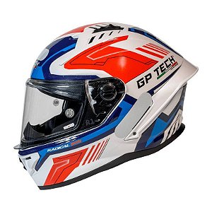 CAPACETE GP TECH PILOT STREAM BRANCO-AZUL 61