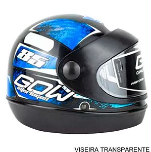 Capacete GOW Interlagos Preto E Azul 60