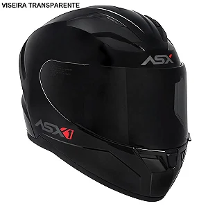 CAPACETE ASX CITY SOLID BRILHO PRETO/GRAFITE 58/M