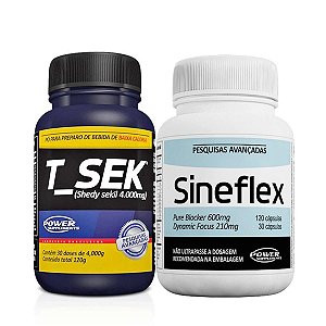 COMBO DEFINIÇÃO EXTREMA - SINEFLEX HARDCORE 150 CAPS + T_SEK 120G- POWER SUPPLEMENTS