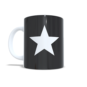 Caneca de Porcelana Estrela Solitária