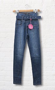 Calça Jeans Feminina Skinny Com Elastano e Cinto REF 09263 2