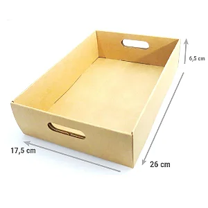30 Caixas Cesta Bandeja Papel Kraft