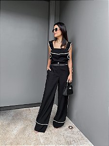 Conjunto Blusa + Calça Bicolor