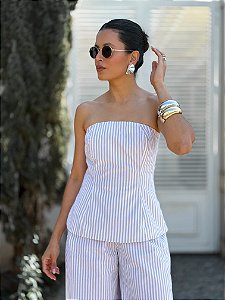 Blusa Top Listras