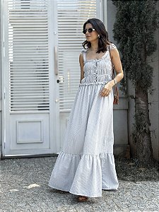 Vestido Vichy Alongado