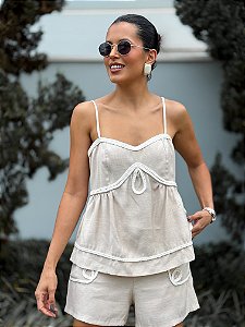 Blusa Algodão Cordão