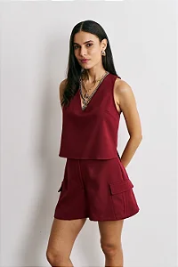 Short Saia Com Bolso