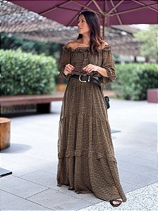 Vestido Manga Estampado