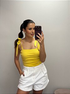 Short Alfaiatado Off White
