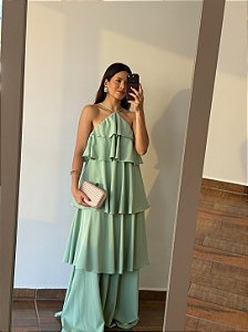 Vestido Babados Alça