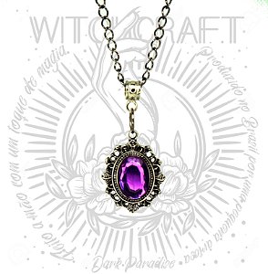 Pingente Camafeu Raven - roxo