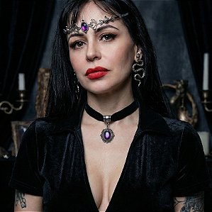 Choker camafeu raven - roxo