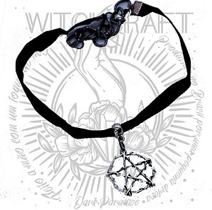 Choker em veludo Green Witch