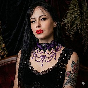 Gargantilha de renda "Marry Chiffonner"