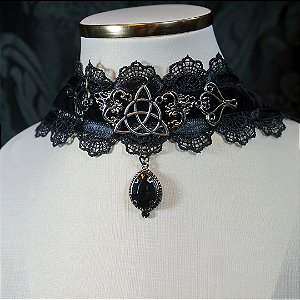 Gargantilha de renda Celtic Dream