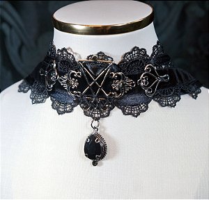 Gargantilha de renda sigilo de Lucifer