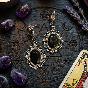 Brinco Raven - Preto