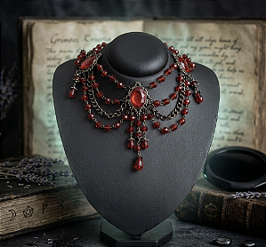 Colar Medieval Tale - Vermelho