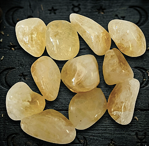 Pedra citrino rolada (unidade)