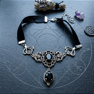 Choker em veludo royal witch - Black