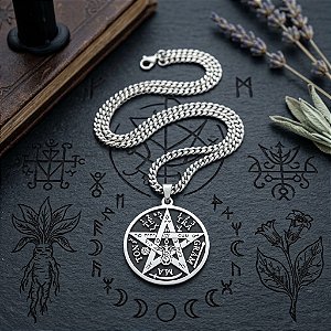 Pingente Tetragrammaton aço cirurgico