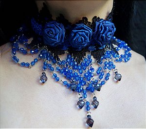 Gargantilha de renda Blue Ivy