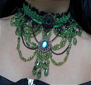 Gargantilha de renda Celtic Forest