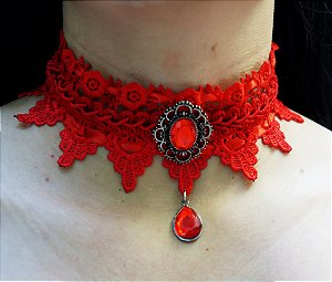 Gargantilha de renda Lady Hell