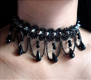 Gargantilha de renda Rebel Rebel