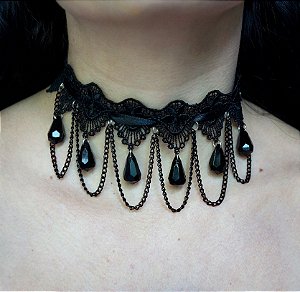 Gargantilha de renda Tears drop II