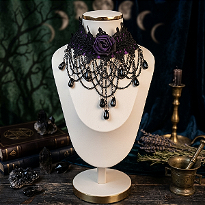 Gargantilha Marduk - preto com roxo