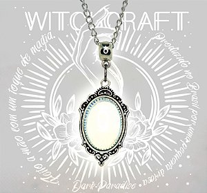 Pingente Camafeu pedra Opalina