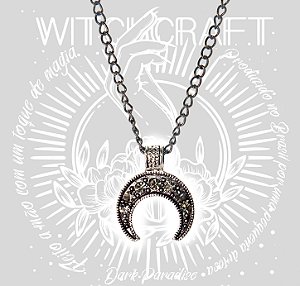 Pingente Meia lua com strass - Diamond