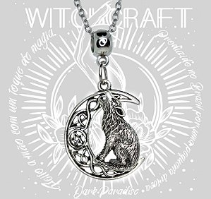 Pingente solitary wolf