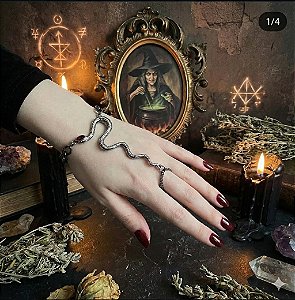 Pulseira de mão serpente