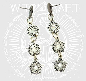 Brinco Pentagrama rustico triplo