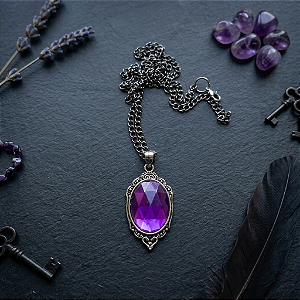 Pingente Camafeu Solitude - Roxo