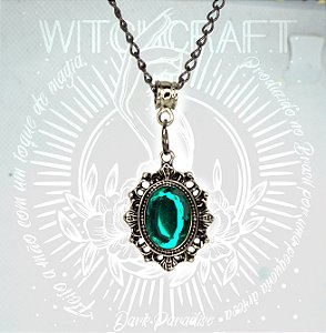 Pingente camafeu Raven - verde