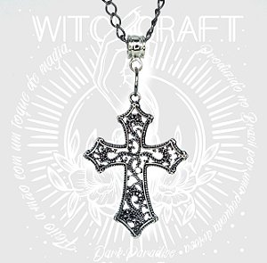 Pingente cruz arabesca