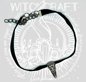Choker em veludo Corvus