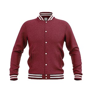 Jaqueta College Moletom Liso Unissex Americana Premium