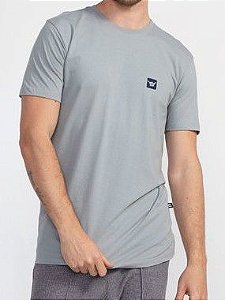 Camiseta Hang Loose HTLS010199 Minilogo Cinza Azulado