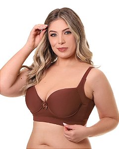 Sutiã Sustentação Microfibra Plus Size lateral ultra larga Copa c