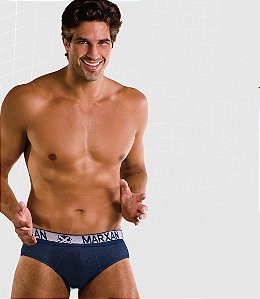 Cueca Masculina Slip Algodão Elástico Personalizado Kit com 6 Unidades