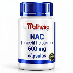 NAC 600 mg ( N Acetil Cisteína ) – Suporte ao Sistema Respiratório e Detox Celular